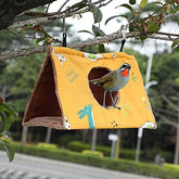 KUTKUT Pack of 2pcs Bird Nest House - Hanging Cave Tent Parrot Hammock Velvet Shed Hut Cage Plush Fluffy Birds Hideaway Sleeping Bed Fuzzy for Parrot Parakeet Cockatiels Lovebird